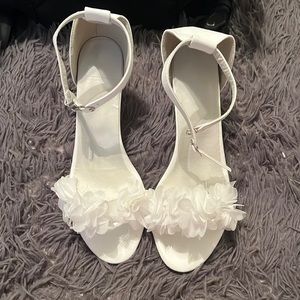 Open toe wedding heels
